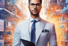 an illustration of an innovative entrepreneur man 8